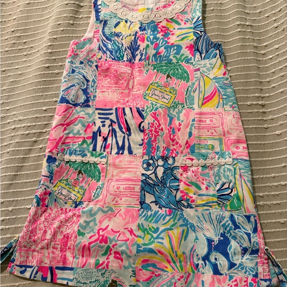 Lilly Pulitzer Kids Patchwork Dress - Pink, Blue, Green - Picture 1 of 1